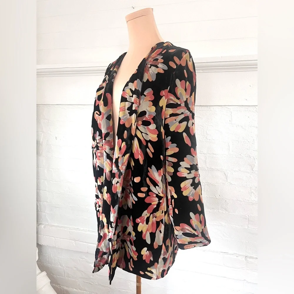 Eva Franco Anthropologie Velvet Burnout Fireworks Kimono  Open Front Size Small - Picture 6 of 10